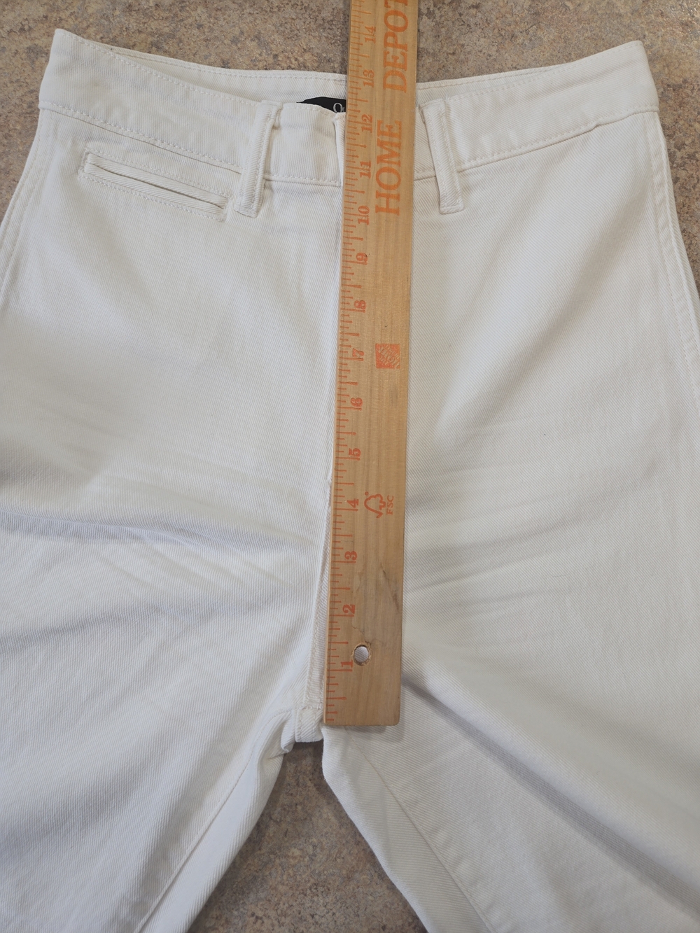 Quince Organic Stretch Cotton Twill Wide Leg Crop Pants Women’s Sz 25 White NWOT - Picture 7 of 10